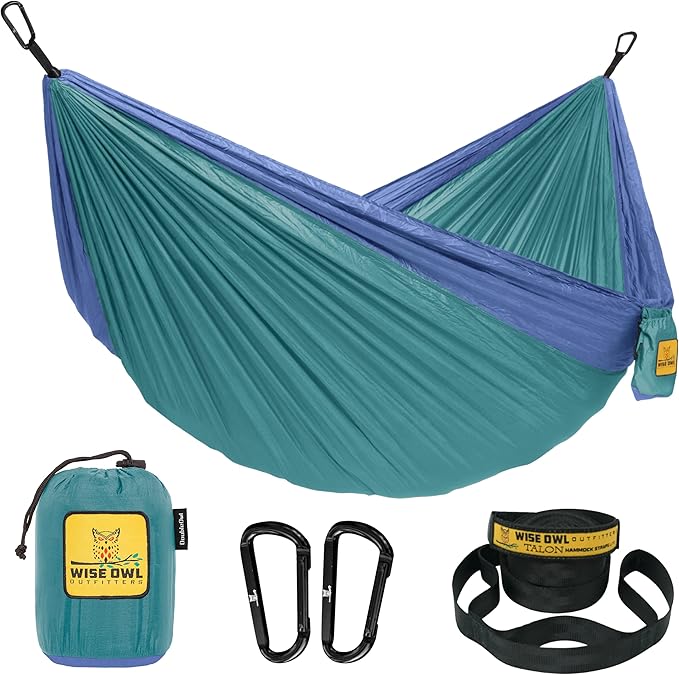 Wise Owl Outfitters Camping Hammock – 500lbs Portable Hammock by WiseOwlOutfitters