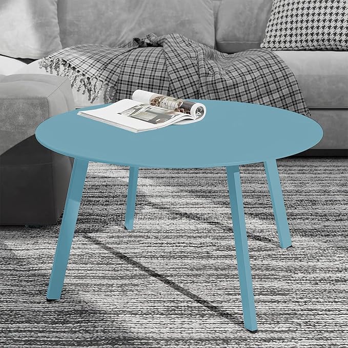 Grand patio Round Coffee Table, Weather Resistant Patio Side Table, Outdoor - Image 4