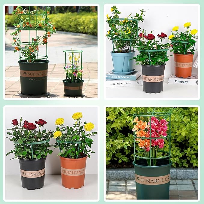 36 Pack Plant Support Stakes for Indoor Plants, Half Round Plant Stakes Ring - Image 4