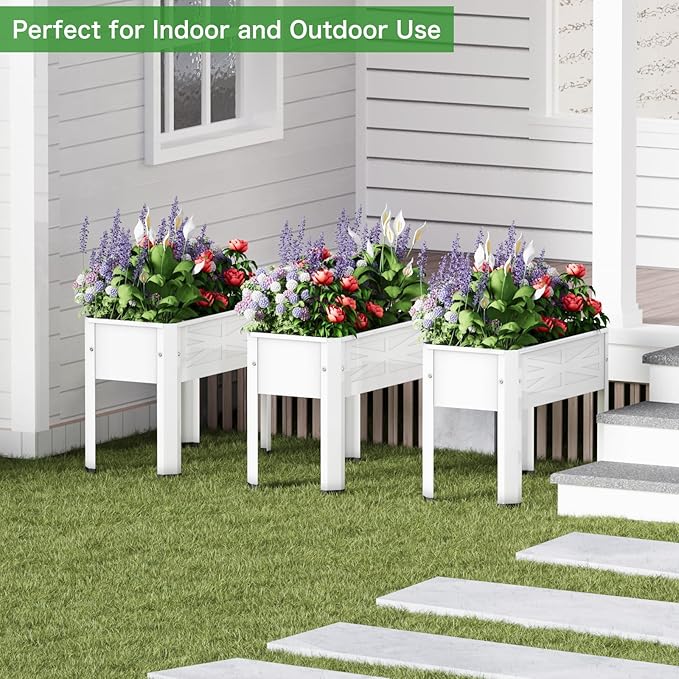 Elevated Metal Planter Box Stand Heavy Duty Raised Garden Bed - Image 3