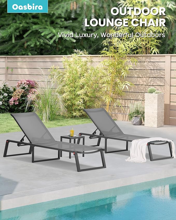 Aluminum Pool Lounge Chairs Set of 2 - Image 7