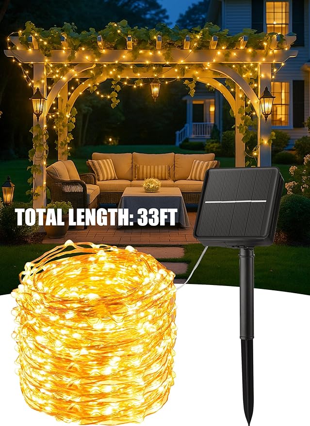 Minetom Solar String Lights for Outside, 6 Packs Total 198Ft 600 LED Outdoor - Image 7