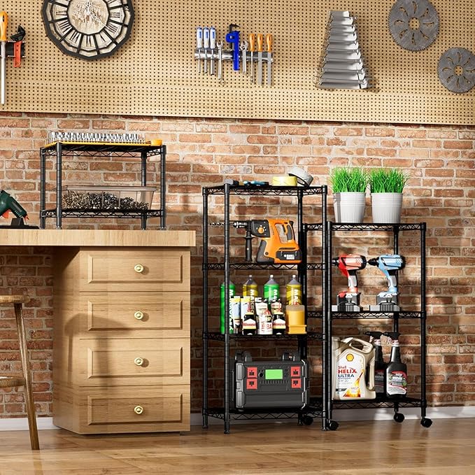 Xcity Storage Shelves, 2 Tier Heavy Duty Metal Shelving Unit - Image 6