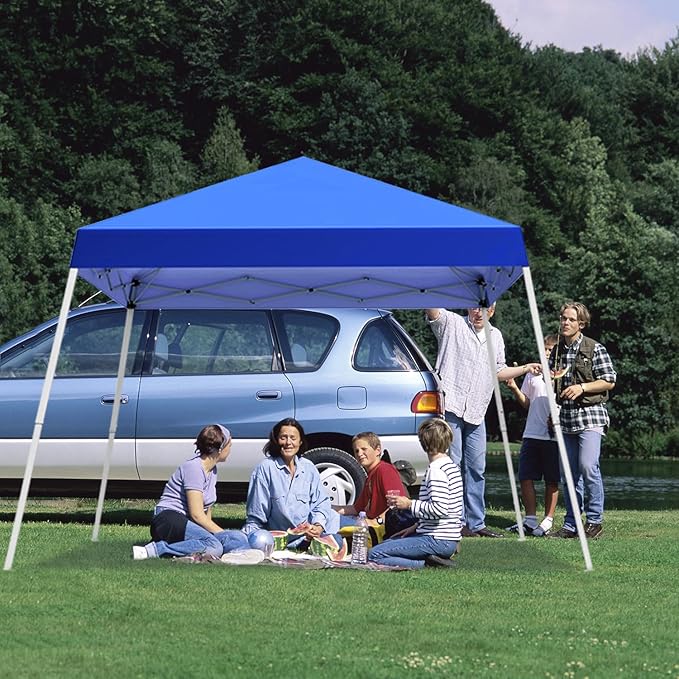 Canopy Tent, 10X10 FT Pop Up Canopy Outdoor Instant Tent Slant Legs - Image 7