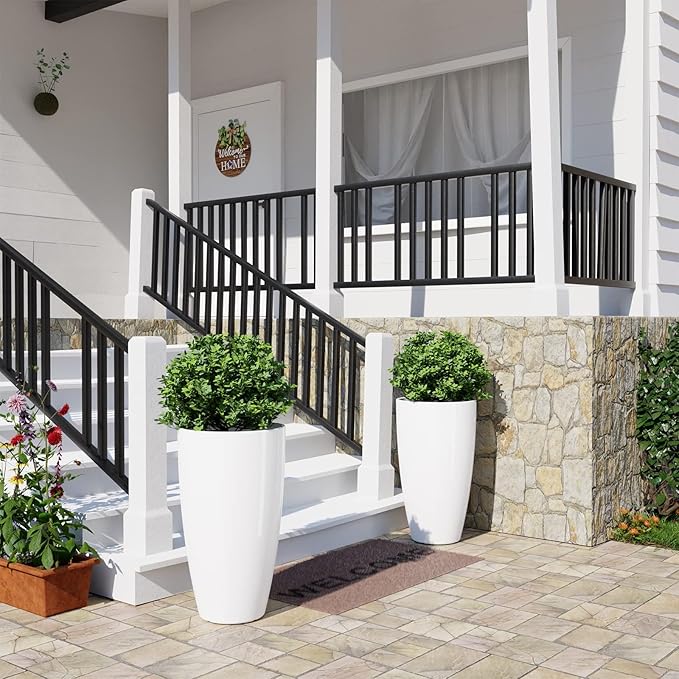 QCQHDU 21 inch Tall Planters for Outdoor & Indoor Plants - Image 7