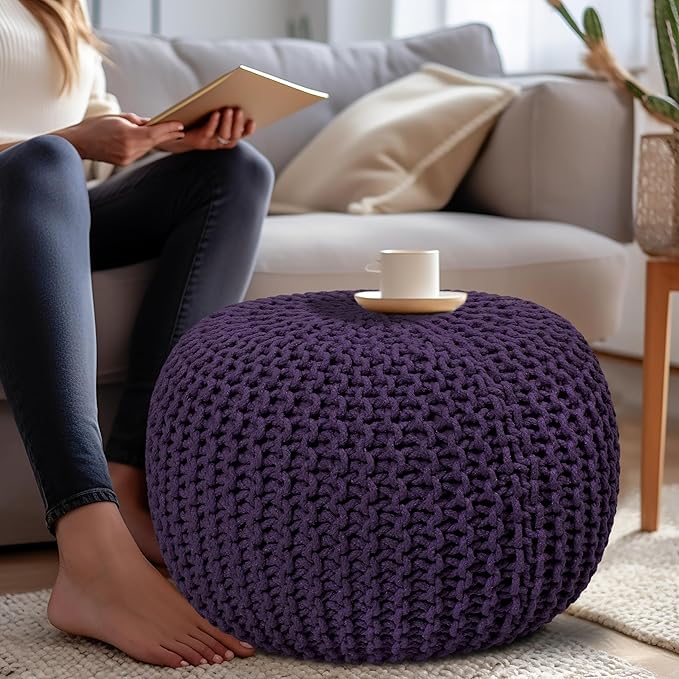 COTTON CRAFT Round Dori Pouf - Image 2
