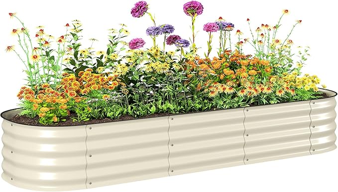Outsunny 6.5' x 2' x 1' Galvanized Raised Garden Bed Kit, Outdoor Metal by Outsunny