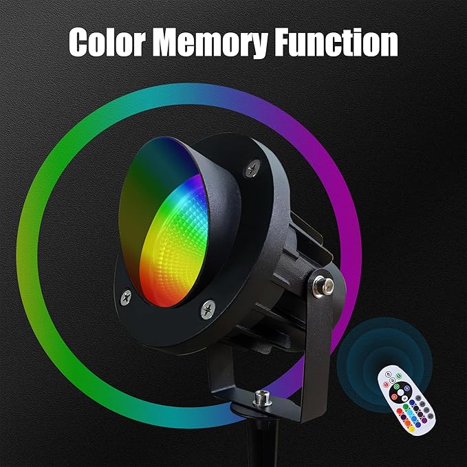 Color LED Spotlight Outdoor 120V 25W, Durable Landscape Spot Light - Image 3