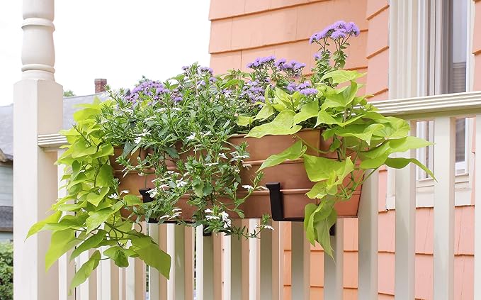 Achla Designs C-20C Copper Plated Flower Box, Medium Window Flowerbox Planter - Image 5