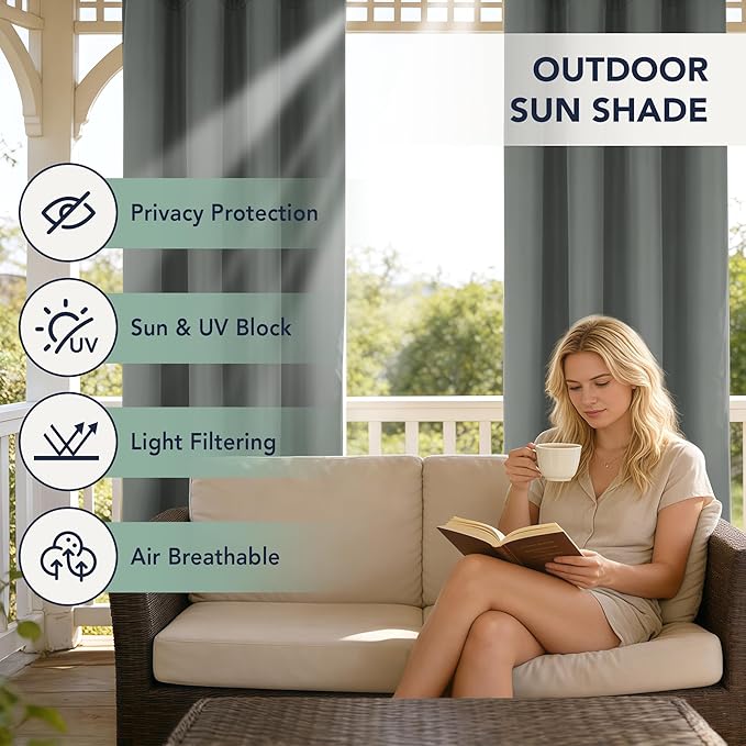 Patio Curtains Outdoor Waterproof - Image 3