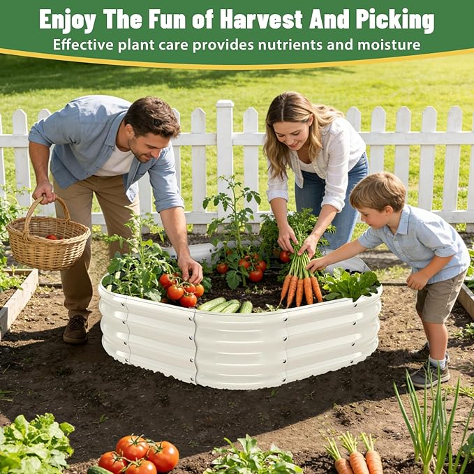 Hexagon Raised Garden Bed, 48 Inch Diagonal & 12 Inch Tall, Galvanized Steel - Image 5