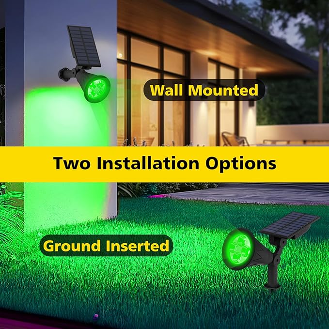 T-SUN Green Solar Spotlights, Auto-ON/Off 180°Angle Adjustable Solar Lights - Image 6