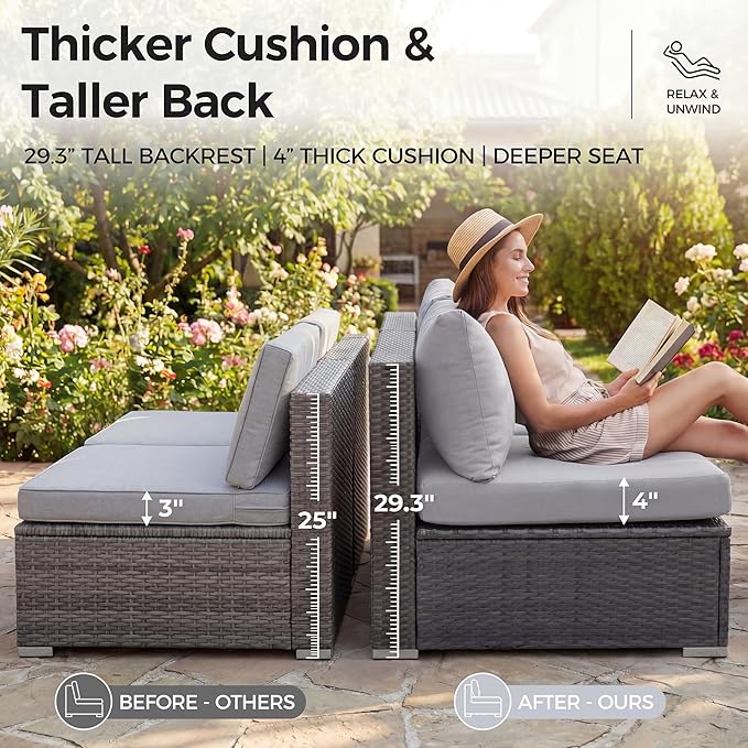 NICESOUL 18 Piece Patio Furniture Set - Image 6