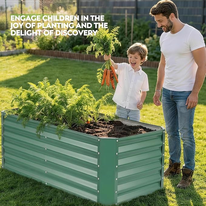 ZORMY 4×2×1.4ft Galvanized Raised Garden Bed Kit, Metal Planter Boxes Outdoor - Image 4