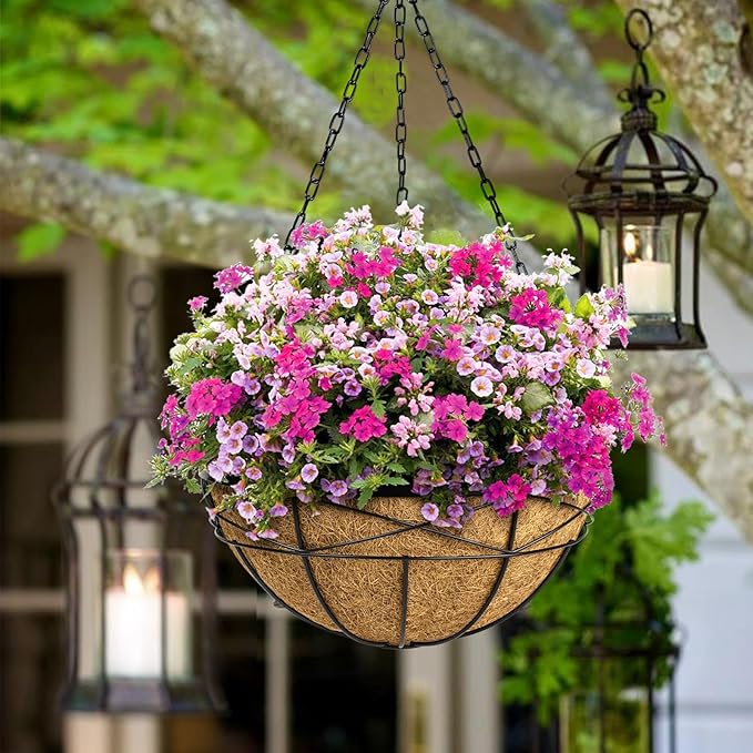 2 Pack 18 Inch Extra Large Deep Hanging Baskets - Image 2