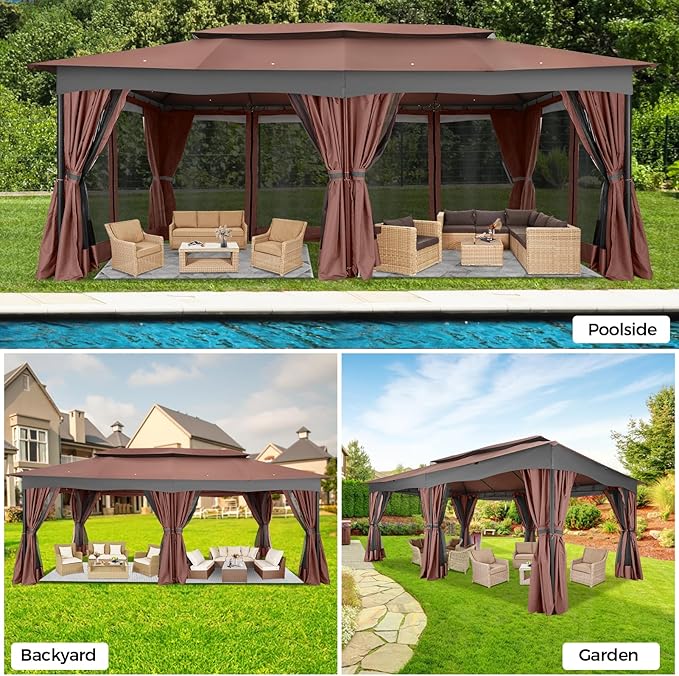 COBIZI Gazebo 12x20 Heavy Duty Gazebos - Image 2