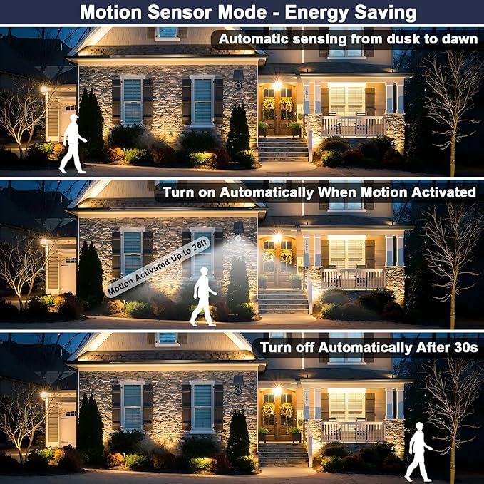 Solar Lights Outdoor Motion Sensor Flood Lights 2000LM IP67 Waterproof Security - Image 3