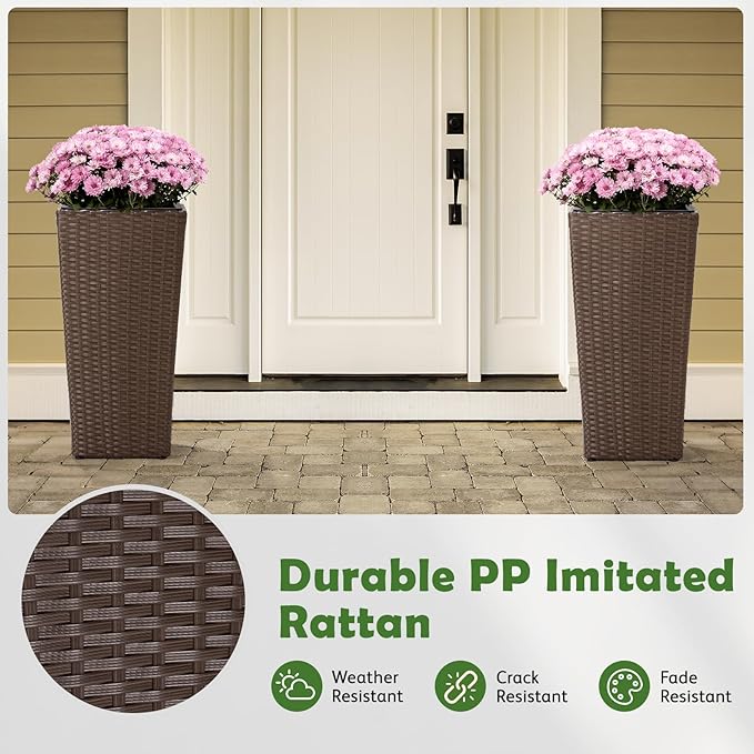 Idzo All Weather Wicker Planters - Image 3