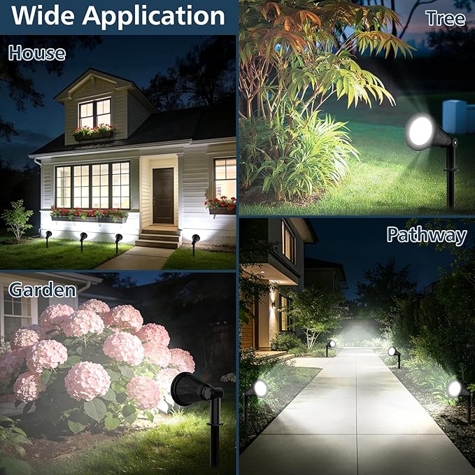 T-SUNUS Christmas Solar Powered LED Spot Light White 6000K, Separated Panel - Image 6