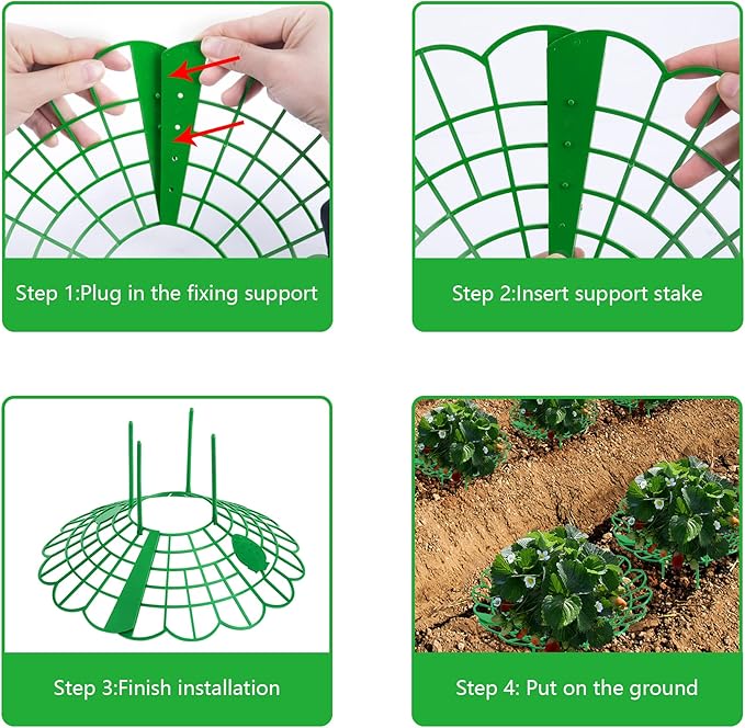 Iceyyyy 15 Pack Strawberry Plant Stand Supports-Strawberry Plant Support Stand - Image 3