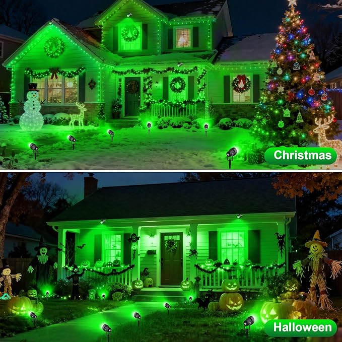 St. Patrick's Day Green Spotlights Outdoor, 14 LED Landscape Lighting - Image 5