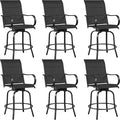 Yaheetech 6 Piece Patio Swivel Bar Stools Texteline Chairs by Yaheetech