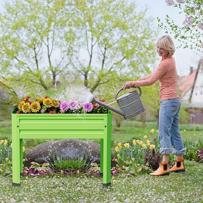 Elevated Metal Planter Box Stand Heavy Duty Raised Garden Bed - Image 3