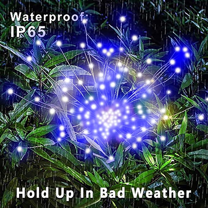YOTOZU 2 PCS Solar Firework Light, Outdoor Solar Garden Decorative Lights 120 - Image 7