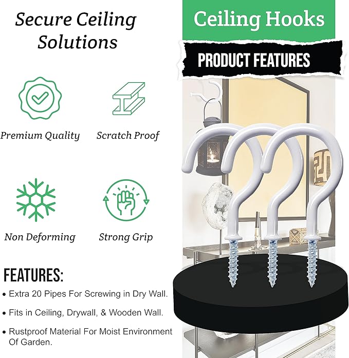 20 Pcs Ceiling Hooks for Hanging Plants - Image 8