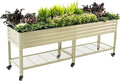 Rolling Elevated Raised Garden Bed-V Series, 1400 Lbs Weight Capacity, Outdoor by VegoGarden