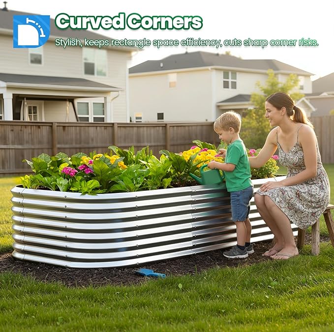 Quictent Galvanized Tall Raised Garden Bed Kit, - Image 2