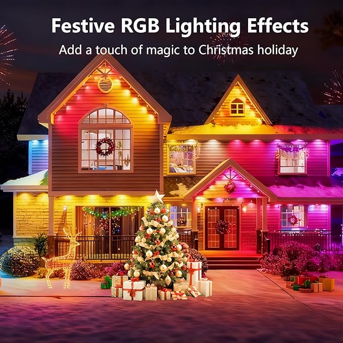 20FT Permanent Outdoor Lights, RGB LED Eaves Lights - Image 3