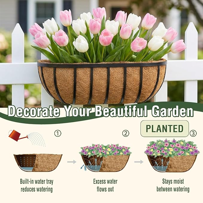 4 Pcs 30 Inch Trough Coco Liner - Image 5