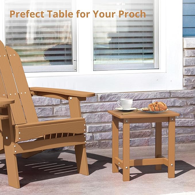 LUE BONA Outdoor Side Table, HDPS Small Outdoor Table, Adirondack Side Table - Image 5