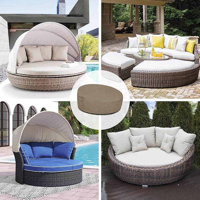 Easy-Going Heavy Duty 600D Outdoor Daybed Cover 75 Inch UV Resistant Patio - Image 7