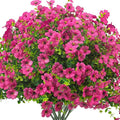 Artificial Fake Flowers for Outdoor Spring Decoration, 16 Bundles Faux Silk by Grunyia