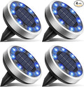 btfarm 4 Pack Solar Lights Outdoor, 8 LED Solar Ground Lights IP65 Waterproof by btfarmdecorativelighting