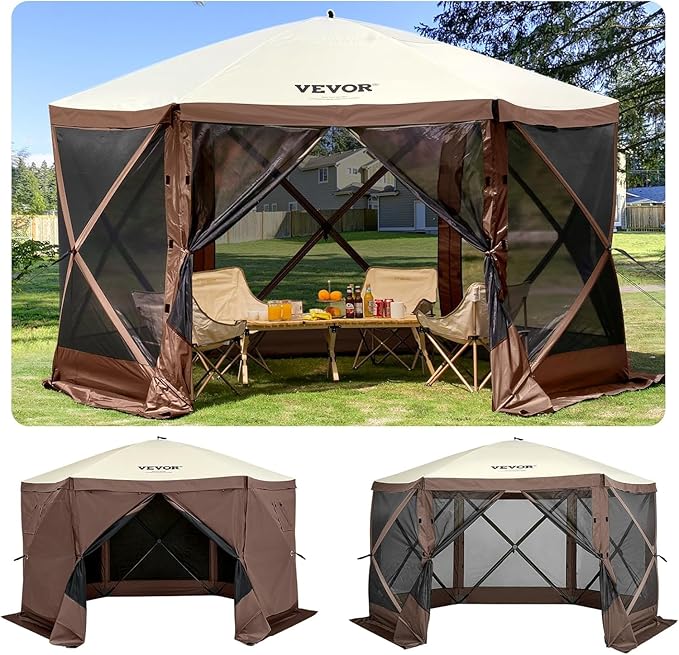 VEVOR 12 * 12ft 6 Sided Pop-up Canopy Shelter Tent by VEVOR