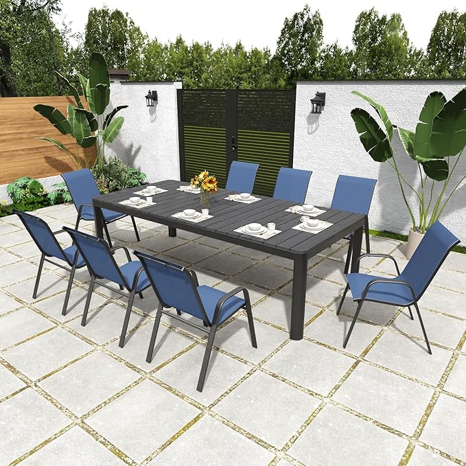 Patio Chairs, Stackable Outdoor Dining Chairs - Image 7