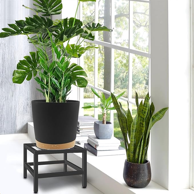 Plant Stand Indoor Outdoor, Wrought Iron Flower Stand Display Planter Shelf - Image 2