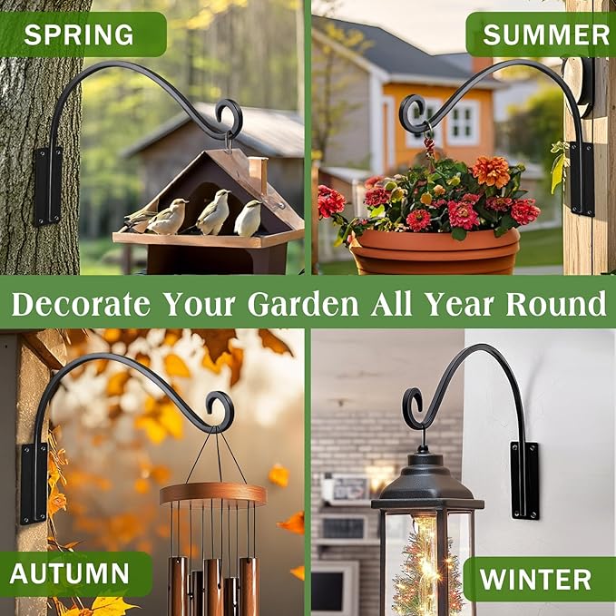 16 Inch Plant Hangers Outdoor 2 Pack, Plant Hanging Hook Bracket - Image 7