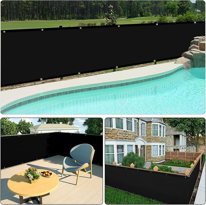 UPGRADE Privacy Screen 3' x 16' Fence Commercial Shade Cover - Image 6
