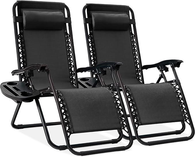 Best Choice Products Set of 2 Adjustable Steel Mesh Zero Gravity Lounge Chair by BestChoiceProducts