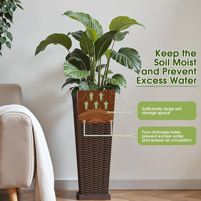 Devoko Resin Tall Planters - Image 3