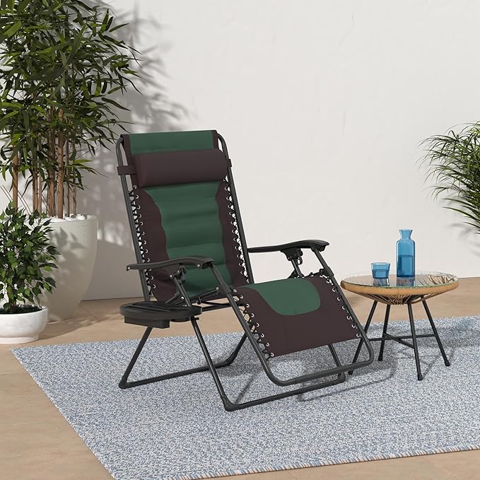 Best Choice Products Oversized Padded Zero Gravity Chair, Folding Outdoor Patio - Image 2