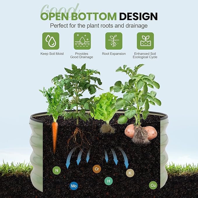 G GOOD GAIN Round Raised Garden Bed - Image 5