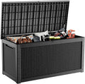 ROJIK Outdoor Storage Housing Deck Box, Waterproof Patio Furniture, Garden Tools by ROJIK