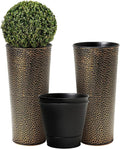Worth 2 Pack 25" Tall Narrow Metal Planter by WORTH