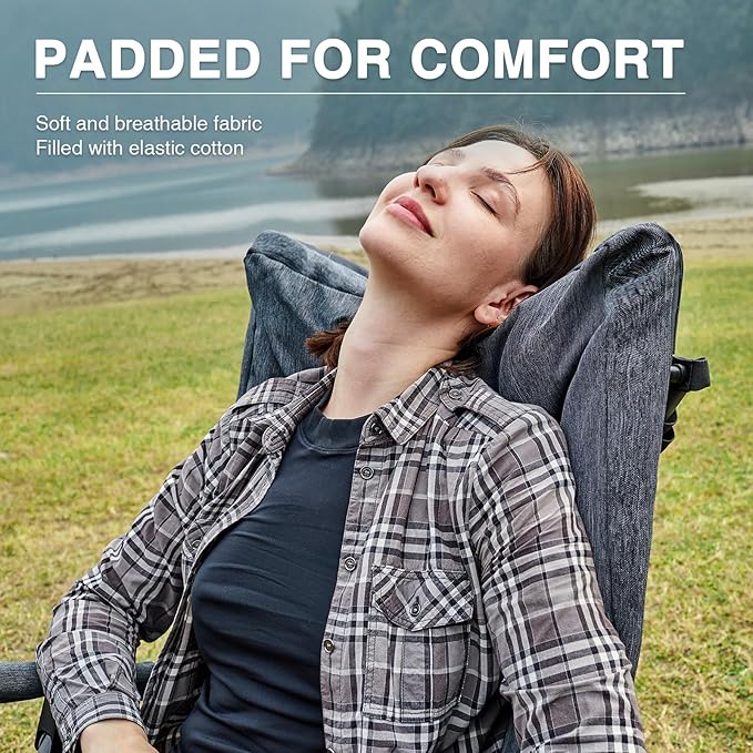 EVER ADVANCED Oversized Folding Rocking Camping Chair, Padded Portable Rocker - Image 3