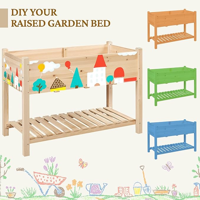 Yaheetech 47x23x32in Wooden Raised Garden Bed - Image 6